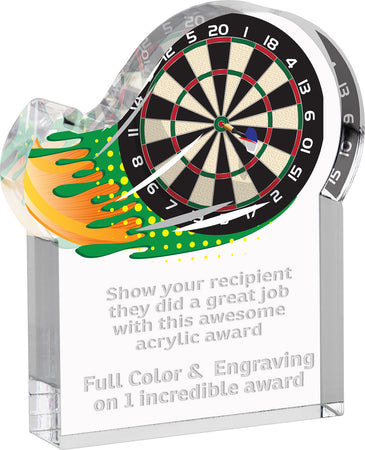 Darts Splatters Acrylic Award- 4x5 inch [ASLM-45-DT-Q]