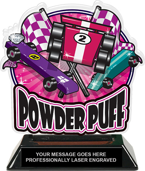 Powder Puff Colorix-T Acrylic Trophy [TACR6-PWDPF-Q]