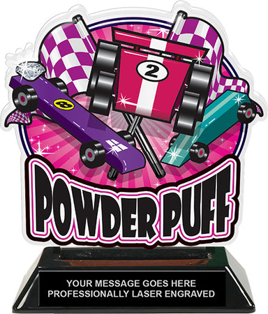 Powder Puff Colorix-T Acrylic Trophy [TACR6-PWDPF-Q]