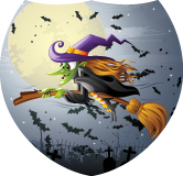 Halloween: Witch and Moon Shield Insert [SH-3715]