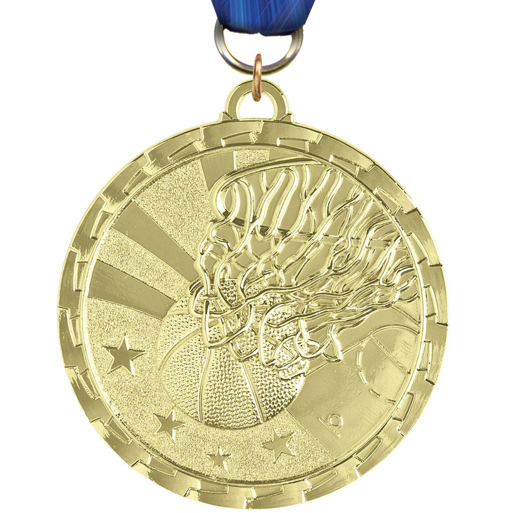 2" Basketball Bright Ray Medals  [MC2S-BK]