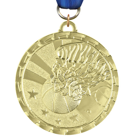 2" Basketball Bright Ray Medals  [MC2S-BK]