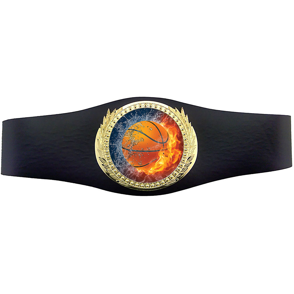 40 inch Basketball Champion Award Belt - Fire & Water [CSAB3-FNW-BK]