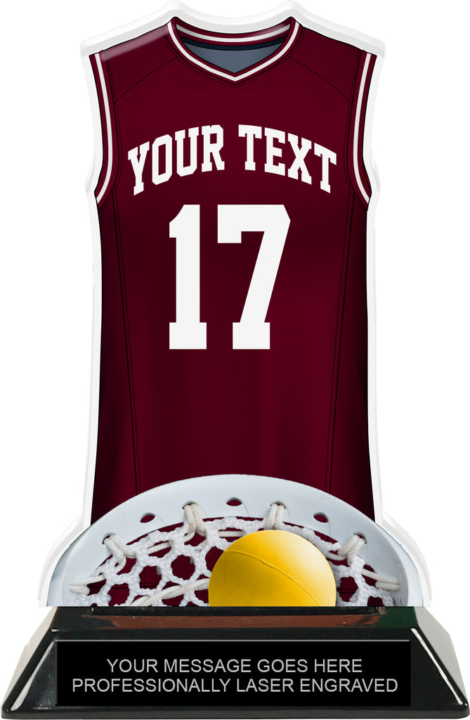Lacrosse Female Jersey Colorix-T Acrylic Trophy- Maroon [TACR7-JSY-LC-MRN-F-Q]