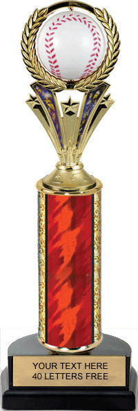 Baseball Trophy with Spinning Ball [TSB2D12-BS]