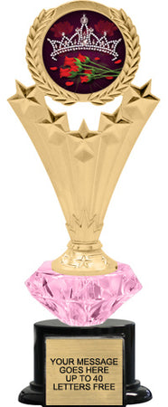 5 Star Wreath Insert Diamond Riser Trophy on Synthetic Base [TRDDRM501]
