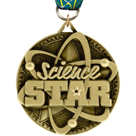 2" Science Star Ultra-Impact 3-D Medal [MDTD2-SESTR]