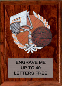 5"x7" Basketball Millennium Plaque [PMC57-BK]