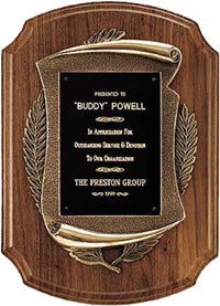 Furniture Finish American Walnut Plaque with Bronze Casting [TD1433]