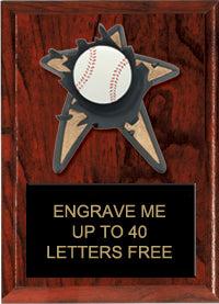 Baseball Spring Loaded Plaque [PRBI68-BS]