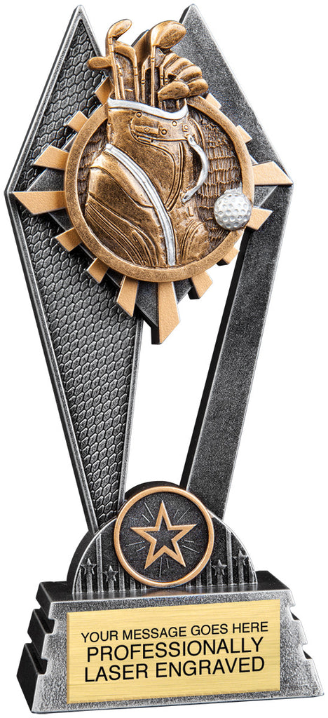 Golf Sun Ray Trophy - 8 inch [RJSR-8-GL]