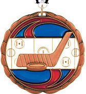 Hockey Epoxy Color Medal - Bronze [MEC2-HK-B]