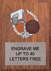 7"x9" Basketball Millennium Plaque [PMC79-BK]