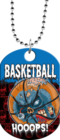 Basketball Zombie Monster Dog Tag [DTXL-BK-ZMB]