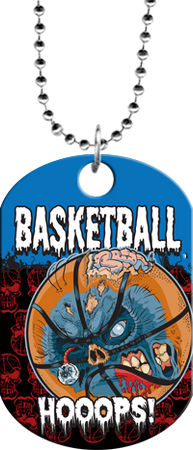 Basketball Zombie Monster Dog Tag [DTXL-BK-ZMB]