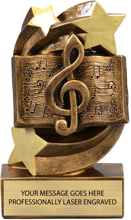 Music Star Swirl - 5.25" Resin Trophy [RPSS5-MC]
