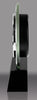 Glass Clock with World Dial on Black High Gloss Base [TDCWC1039]