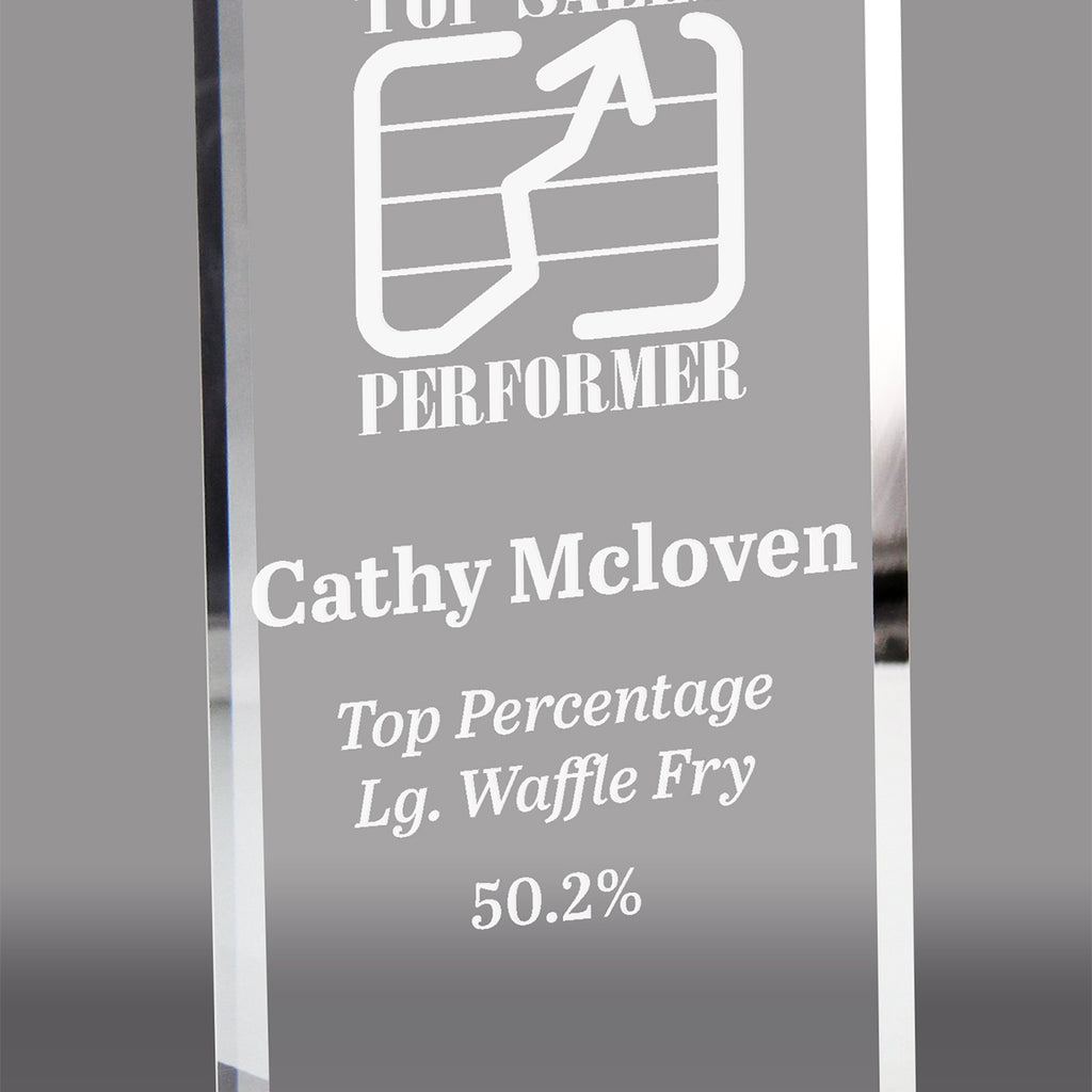 3/4 inch Thick Vertical Clear Acrylic Blocks- Engraved