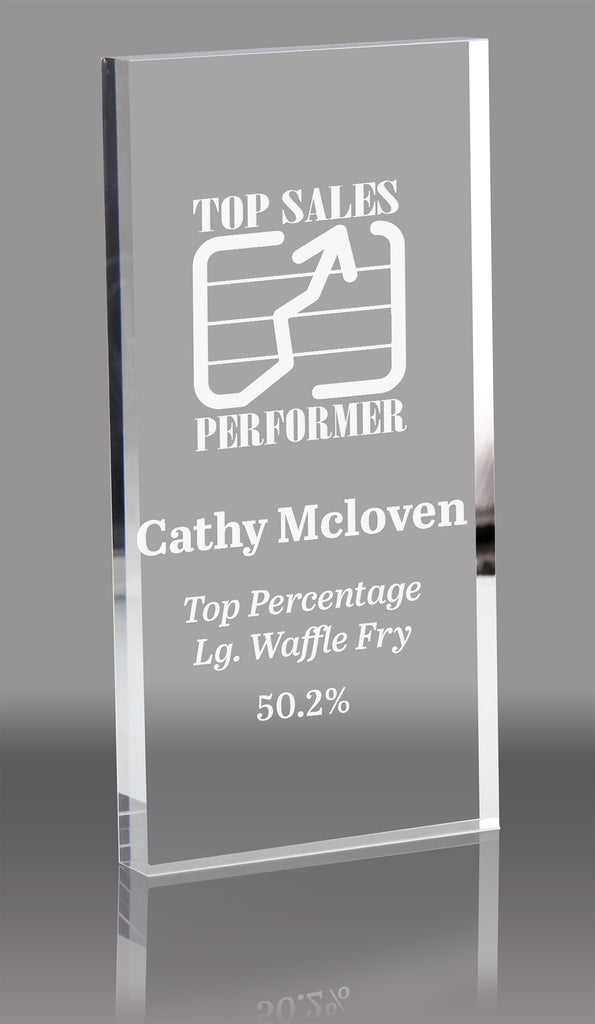 Vertical Clear Acrylic Block [A48BV-4X8]