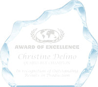 Sapphire Acrylic Iceberg Award - 4 x 5 inch [AIB5S]
