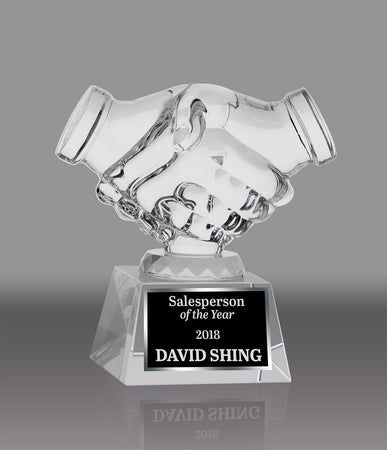 Optical Crystal Handshake Award [CRHND215]