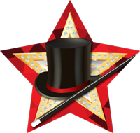 Dance: Top Hat & Cane Star Insert [ST-4317]