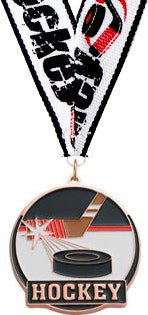 Hockey Enameled Medal [M2EP-HK-B]