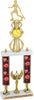 Softball Sport Color Riser Two-Post Trophy [T2PCSR24-SB]