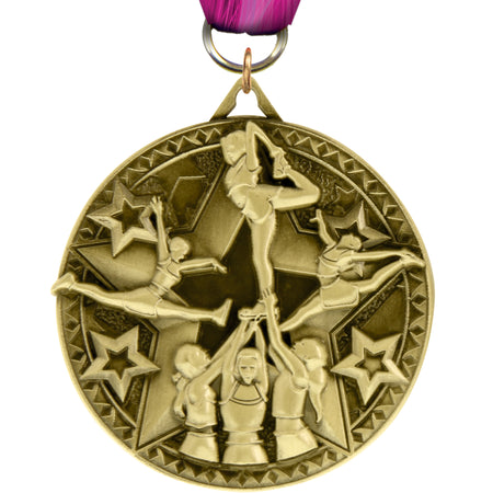 2" Cheer Ultra-Impact 3-D Medal [MDTD2-CH]
