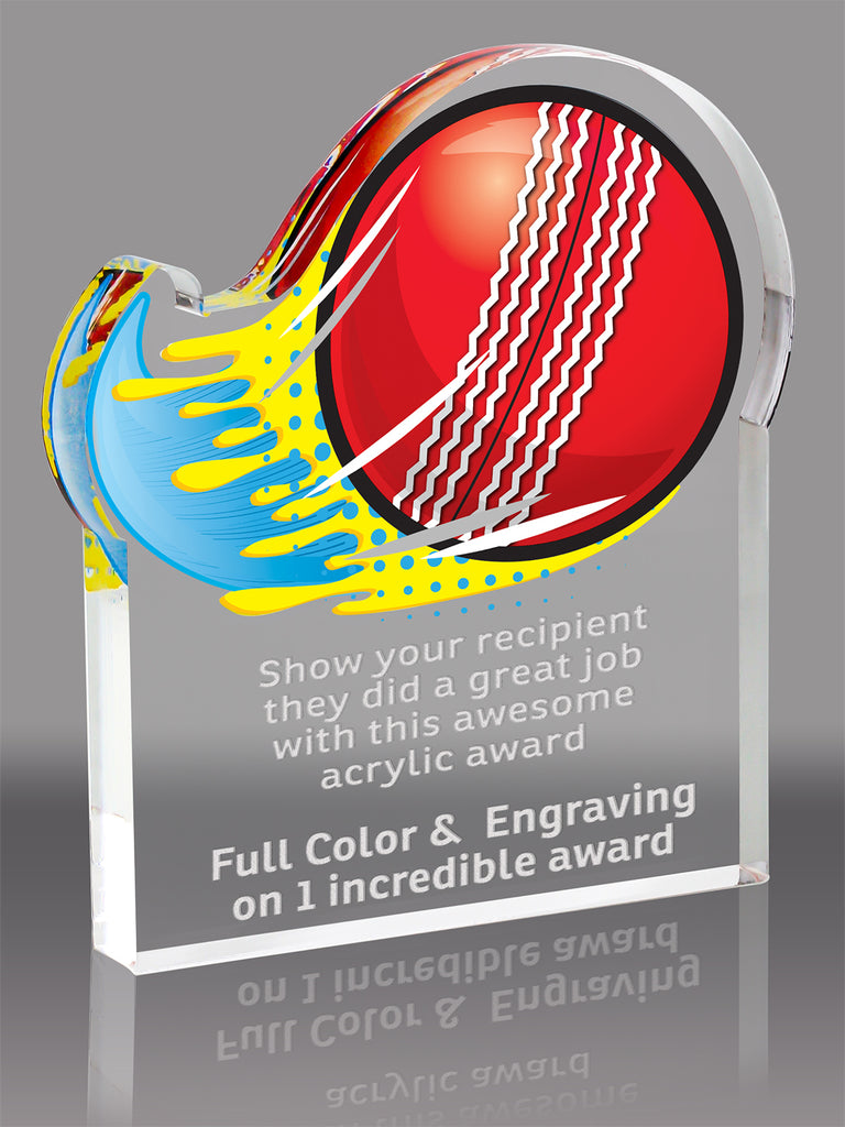 Cricket Splatters Acrylic Award- 4x5 inch [ASLM-45-CRKT-Q]