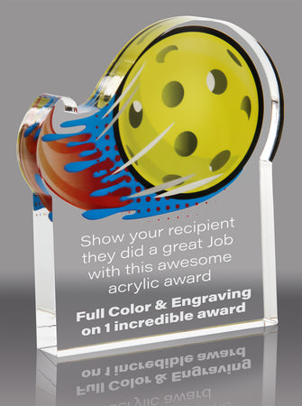 Pickleball Splatters Acrylic Award- 4x5 inch [ASLM-45-PKLBL-Q]