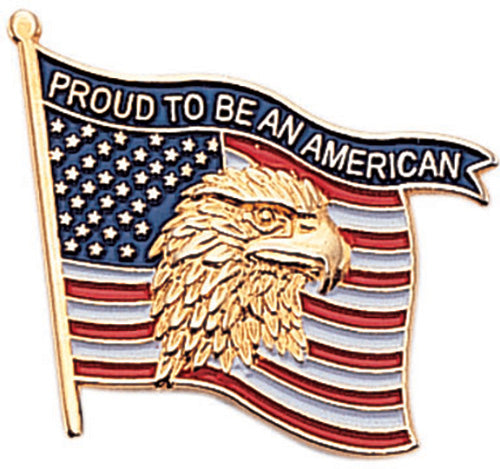 Proud To Be An American Flag Pin [PCM-USA-481]