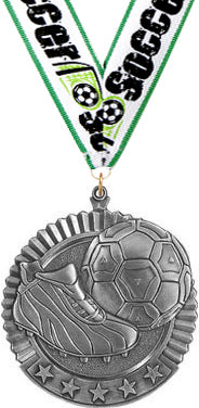 Soccer 5 Star Medal- Silver [MP36-SC-S]