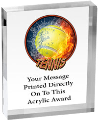 Tennis Vibrix Acrylic Awards [3/4 inch thick]