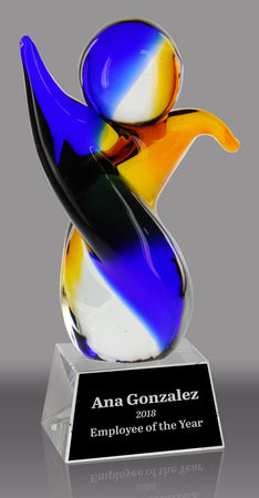 Abstract Victory Art Glass Award- 9 inch [AGJ2]