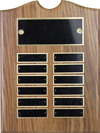 9"x12" Genuine Walnut 12 Plate Perpetual Plaque [TDPP1551]