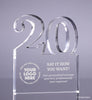 Number 20 Acrylic Award - 6 inch [ATNM-20-6-Q]