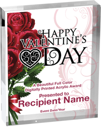 Valentine's Day Vibrix Acrylic Awards [3/4 inch thick]