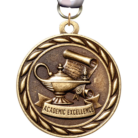 2" Academic Excellence Scholastic Medal- Gold [MM3KN2-ACEX]