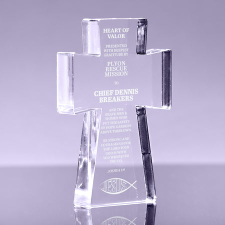 1 inch Thick Acrylic Cross Award - 7.5 inch [ATCRS17-Q]