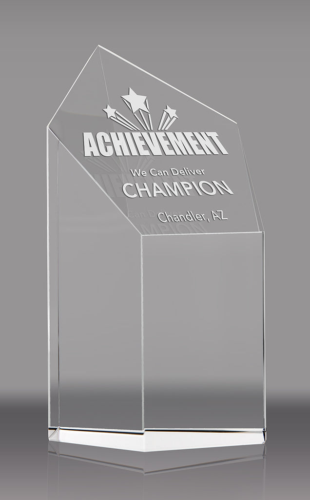 Crystal Pentagon Tower Award - 6 inch [CFPNT-6-X]