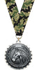 Horse Diecast Medal with Diamond Cut Border- Silver [MM2DC-HS-S]