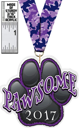 Pawsome 2017 Colorix-M Acrylic Medal [MACR5-PAW-17-Q]