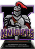 Knights Mascot Colorix-T Acrylic Trophy - 6.25 inch Purple [TACR6-MSCT-KNGT-PRP-Q]