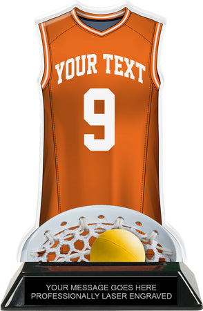 Lacrosse Female Jersey Colorix-T Acrylic Trophy- Orange [TACR7-JSY-LC-ORG-F-Q]