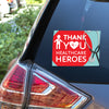 Thank You Healthcare Heroes Vinyl Sticker - 6 x 4.5 inch [STK-CRNV-MED]