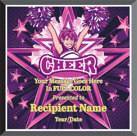 Cheer Square Graphix Plaque [PGFXQ88-CH]