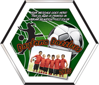 Color Hexagon Soccer Plaque [PHXSCFCP6]