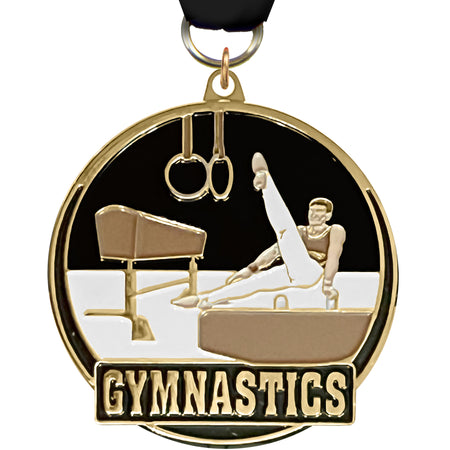Gymnastics Enameled Medal - Male [M2EP-GM]