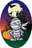 Halloween- Mummy Kid Oval Insert [OV-2336]